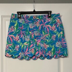 Lilly Pulitzer Floral Print Scalloped skort